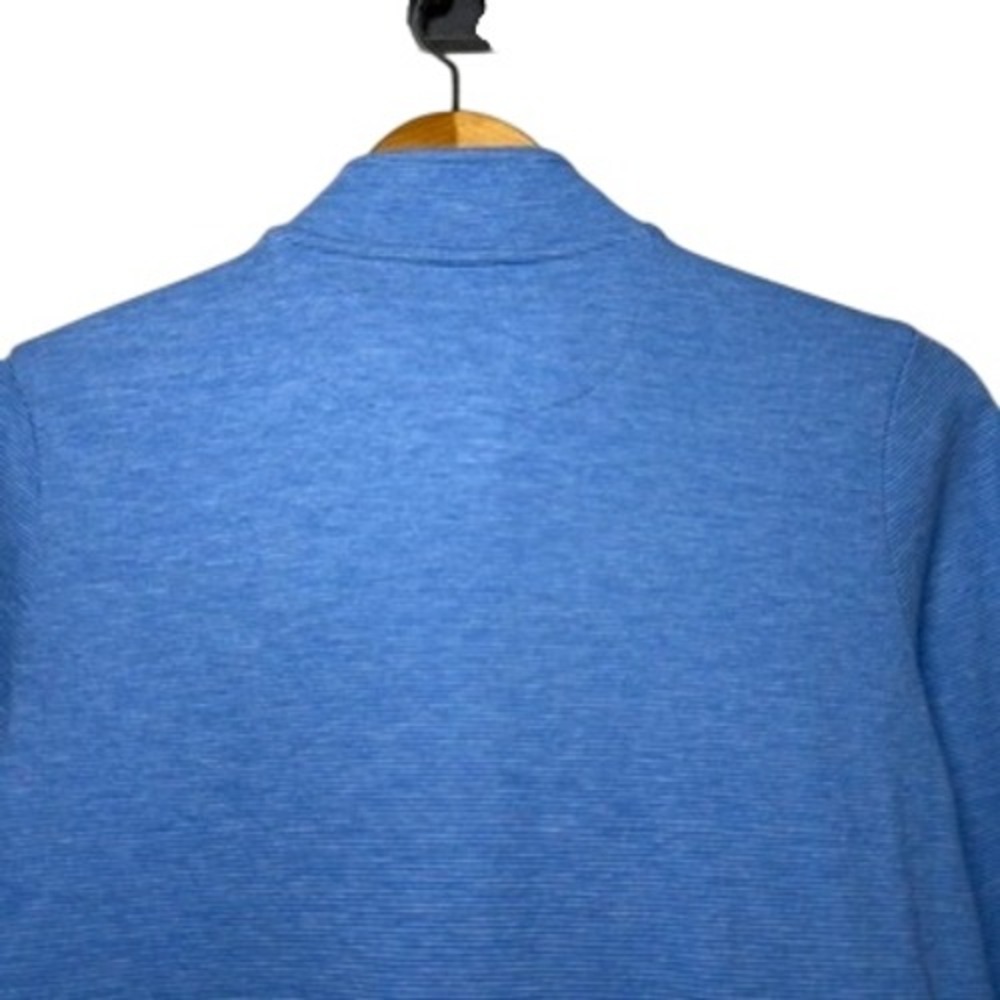 Vineyard Vines Saltwater 1/4 Zip Hull Blue Pullover Womens Large Stripe 3K001465 - Picture 10 of 10